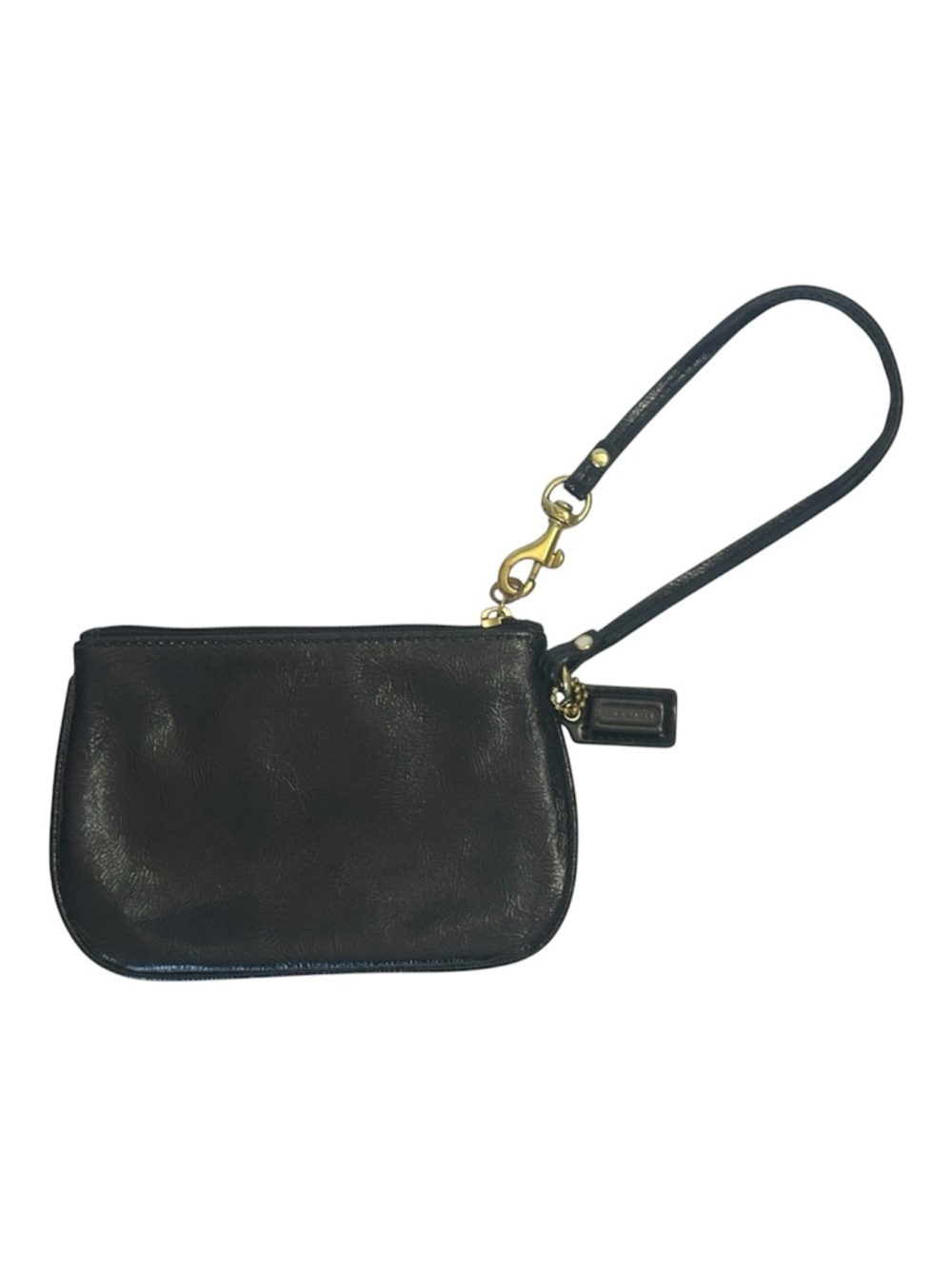 Coach Poppy Leather Wristlet Black 1941 Heritage Patch Corner Zip - Picture 5 of 10